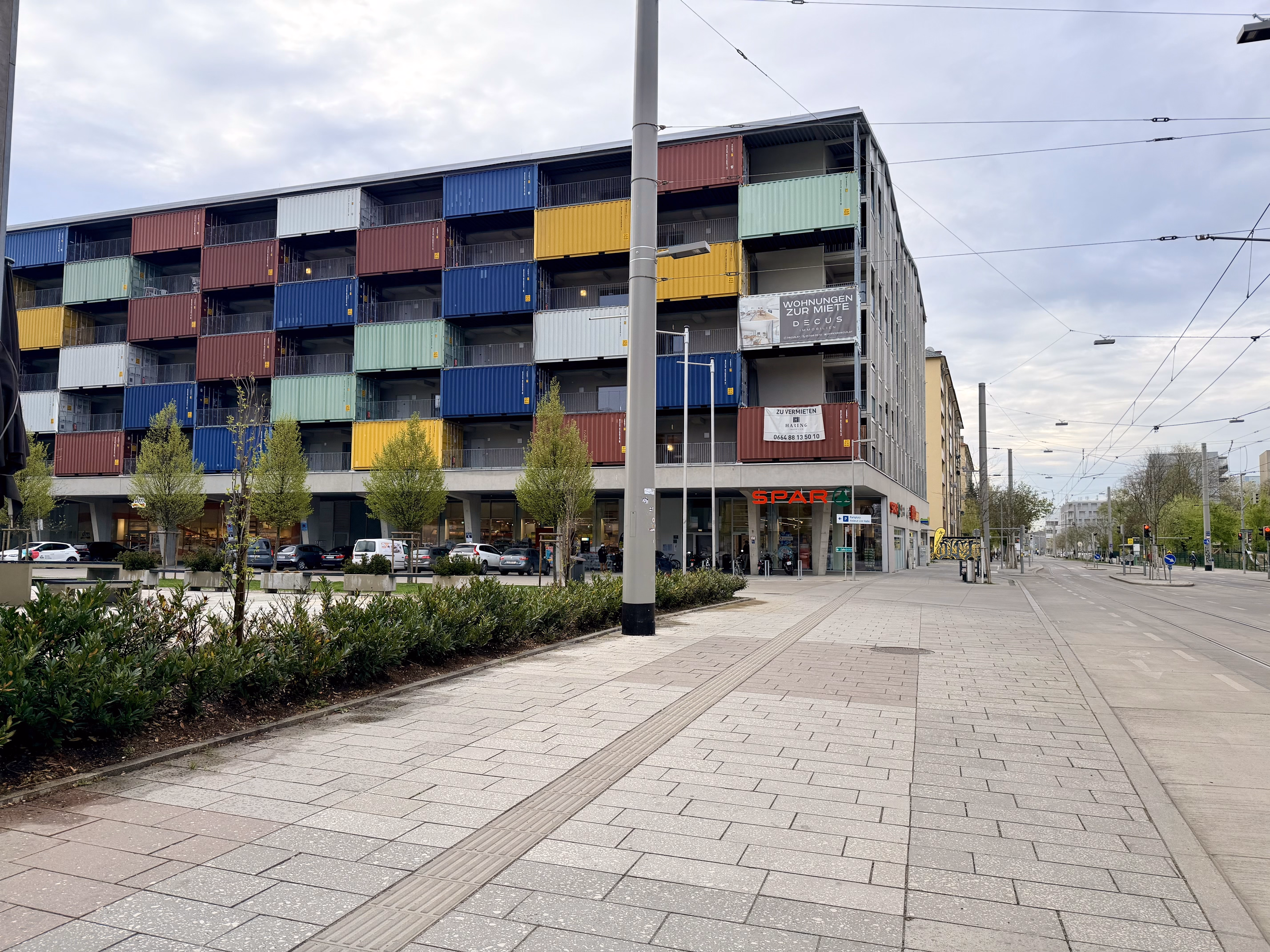 Shipping container apartments in Graz